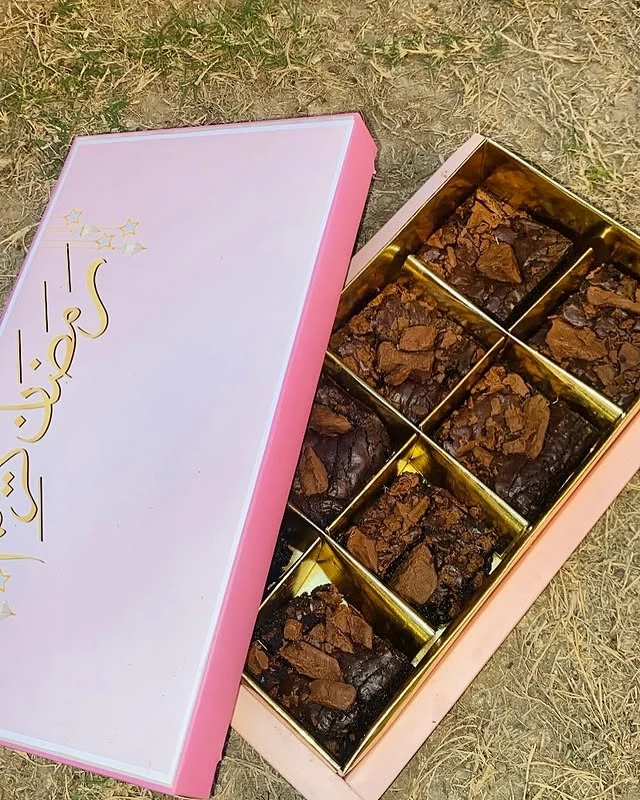 Delicious American brownies with rich chocolate flavor and fudge texture - Premium Brownies Karachi By Whisk And Sift